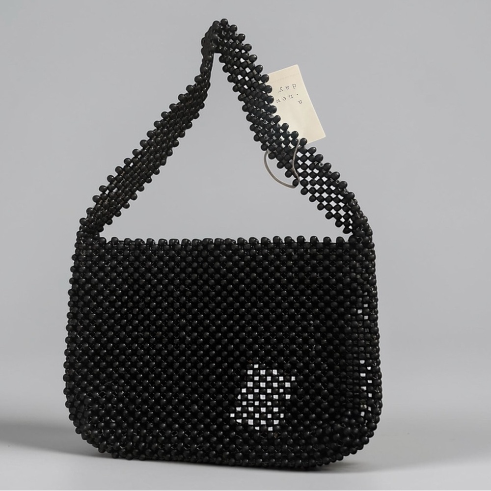 Black Beaded Handbag